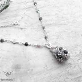Kropla turmalinu - naszyjnik naszyjniki jewelsbykt srebrny - biżuteria z kamieniami, turmalin