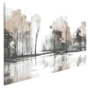 Obraz na płótnie - krajobraz drzewa las konary 120x80 cm 115401 vaku dsgn, abstrakcyny