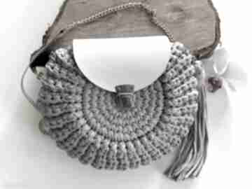 Szydełkowa torebka oreo kolor perła na ramię fabryqaprzytulanek - handmade, szydełku