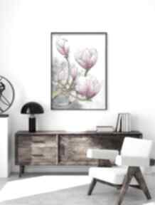 Magnolia A2 małgorzata domańska kwiaty, sztuka, akwarele