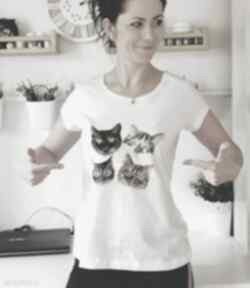 Koszulka ręcznie malowana - portret kota ze zdjęcia gogashop - z kotem - kot na koszulce