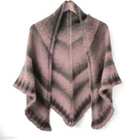 Chusta ręcznie robiona, ciepła i przytulna ombre chustki apaszki alba design, na drutach, szal