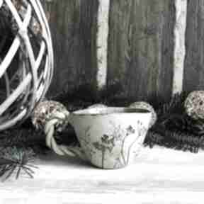 ceramiczny - livada ceramika smokfa, kubek na kawę, kubeczek, prezent, łąka