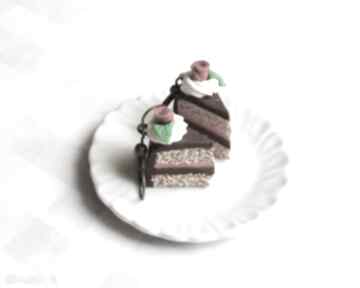 Kolczyki torty czekoladowe 4 theresa ursulas jewelry, torciki, modelina, słodkości