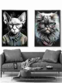 Kot koty, grafika, plakaty, dekoracje: 50x70 justyna jaszke