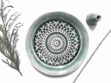 Zestaw talerzyk i stożek na dekoracje ceramika ana kadzidełko, do aromaterapii, studia