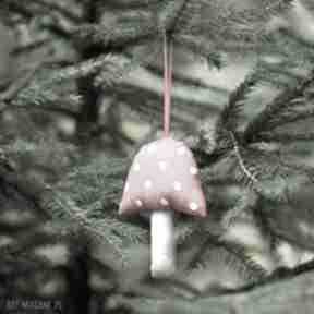 Pomysł na prezent. Ozdoba choinkowa muchomor dekoracje świąteczne myk studio boże narodzenie