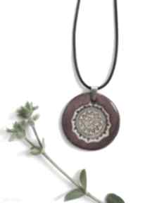 Naszyjnik dla wyjątkowej ceramika ana ceramiczny, wisior biżuteria handmade, gliniany, prezent