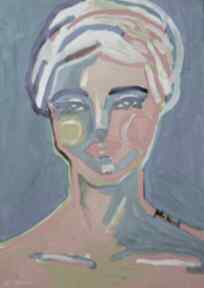 Obraz olejny portret kobiety carmenlotsu do salonu, obrazy na zamówienie, malarstwo