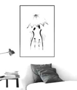 Obraz ręcznie malowany 50x70 cm, do sypialni, czarno biała, 2590413 plakaty art krystyna siwek