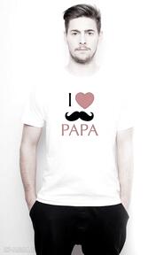 Koszulka męska i love papa tailor made dla niego, taty, dzień, ojca