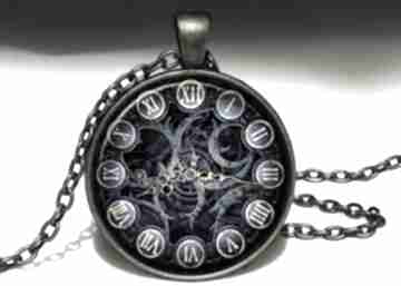 Foto zegar - medalion z łańcuszkiem naszyjniki eggin egg, steampunk, prezent