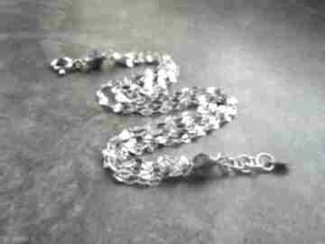 z ametystem lahovska z łańcuszków, łańcuszek, srebro, srebrna biżuteria, bransoletka, prezent