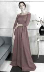 Wieczorowa sukienka hiszpanka kasia miciak design maxi, kieszenie, elegancka, rozkloszowana