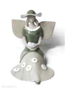 Anielica z gołębiem ceramika wylęgarnia pomysłów anioł