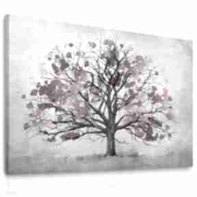 Obraz do salonu drukowany na płótnie z drzewem w odcieniach różu 02592 ludesign gallery drzewo
