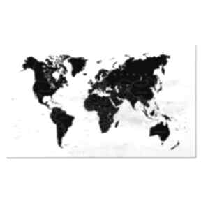 xxl świata 16 państwa - 120x70cm na płótnie czarny szary ale obrazy mapa