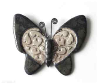 Motyl granatowo miodowy wylęgarnia pomysłów ceramika