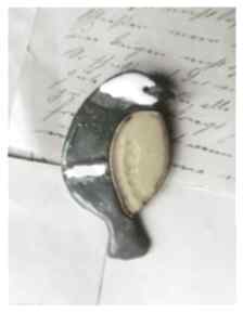Sikorka broszka wylęgarnia pomysłów ceramika - ptak