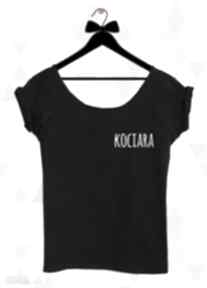 bluzka damska czarna kociara tailor made dla niej, koszulka, kotki