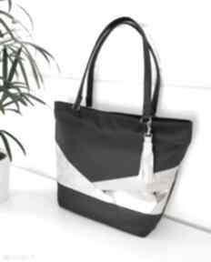 Camilla bag black&rose gold camshella shopper, tote, metaliczna, połyskującą torebka, na ramię, różowe