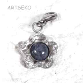 Stokrotka z lapis lazuli charms b342 wisiorki artseko wisiorek, srebrny, oryginalny