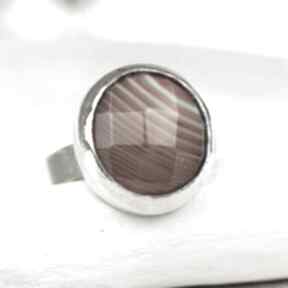 Minimalistyczny w srebrze a663 artseko srebrny pierścionek, na pamiątkę, regulowany, okrągły