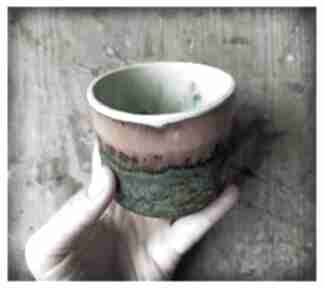 Zielona ceramiczna osłonka na doniczkę ceramika wylęgarnia pomysłów, pojemnik, puzderko