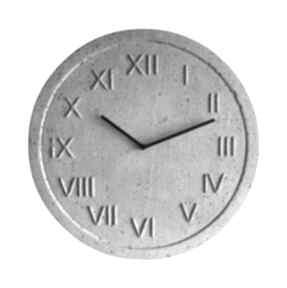 Zegar ścienny z betonu handmade betonowy roman natural szary do biura salonu loftu industrialny