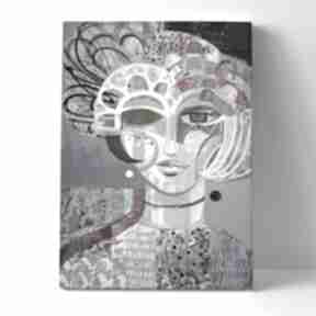 Obraz - wydruk 50x70 cm kokietka gabriela krawczyk, twarz, abstrakcja, kobieta, nowoczesny