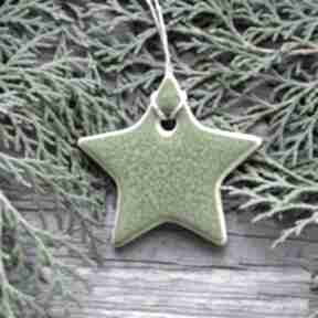 Gwiazdka - zawieszka ceramiczna dekoracje świąteczne