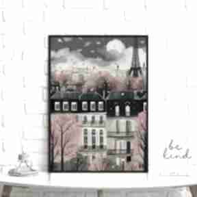 jesień w paryżu - format 40x50 cm hogstudio plakat, plakaty, do salonu, sztuka, wnętrza