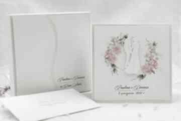 Kartka na ślub z pudełkiem i kopertą, wzór w 85f scrapbooking anna art and crafts, na prezent