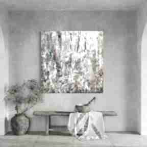 Obraz abstrakcja 110x110 cm by ferens duży na płótnie, nowoczesny, kolorowy modny do salonu