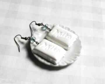 Kolczyki, czekolada biała milka modelina theresa ursulas jewelry