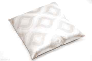 Poduszka z poszewką w kolorze beżowym gabiell, kulka silikonowa, poliester