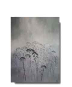 Jesienne trawki obraz akrylowy formatu 50x70 cm paulina lebida pejzaż, akryl, jesień, płótno