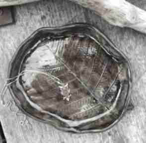 Ceramiczny talerzyk - c655 ceramika shiraja podstawka, na kadzidła na świece, prezent