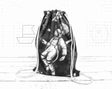 Worek z imieniem astronauta granat dla dziecka nuva art plecak przedszkola, na buty, worko