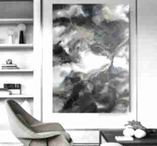 Nowoczesny obraz do salonu abstrakcja olej na płótnie burza carmenlotsu, obrazy zamówienie