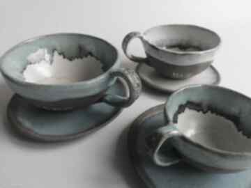 Komplet "nie tylko dla kawoszy ;" ceramika eva art rękodzieło, pomysł na prezent, do kawy