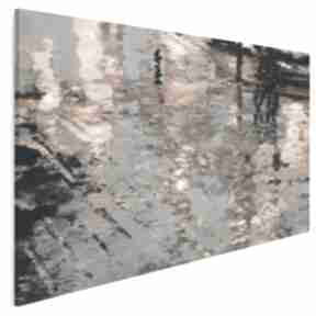 Obraz na płótnie - abstrakcja odbicie 120x80 cm 06003 vaku dsgn, ulica, światła, nowoczesny