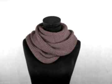 Komin w bordowym kolorze szaliki hermina ciepły, z wełny, handmade, szlik wełniany, na zimę