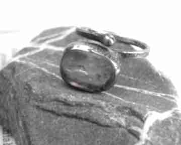 regulowany z kamieniem: witrażka pierścionek, kamień, amulet ametyst, z oczkiem