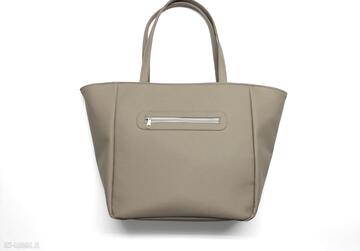 Shopper bag worek - nude na ramię torebki niezwykle elegancka, nowoczesna, prezent, sack