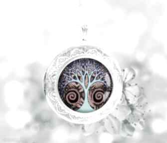 Magiczne drzewo - wyjątkowy otwierany medalion naszyjniki gala vena srebrny, posrebrzany, duży
