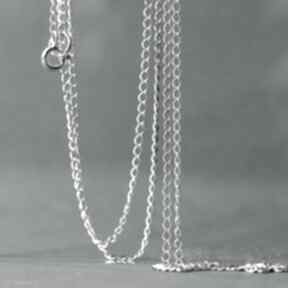 Łańcuszek typu rombo z jasnego srebra próby 925 naszyjniki shambala srebrny, ze wisiorka