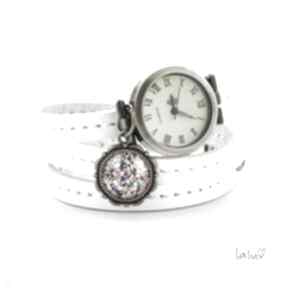 Skórzany zegarek bransoletka setka