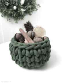 Na święta upominek. Świąteczny koszyk na stół " kubełek babemi" dekoracje love avocado, zielony