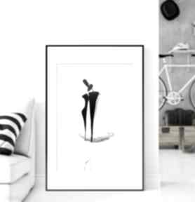 Grafika 50x70 cm wykonana ręcznie, abstrakcja, elegancki minimalizm, obraz do salonu plakaty